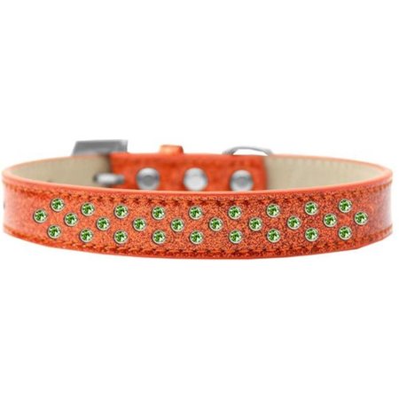 UNCONDITIONAL LOVE Sprinkles Ice Cream Lime Green Crystals Dog CollarOrange Size 16 UN797297